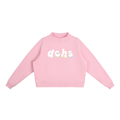 Womens' Lettered Pastel Mock-Neck Sweatshirt