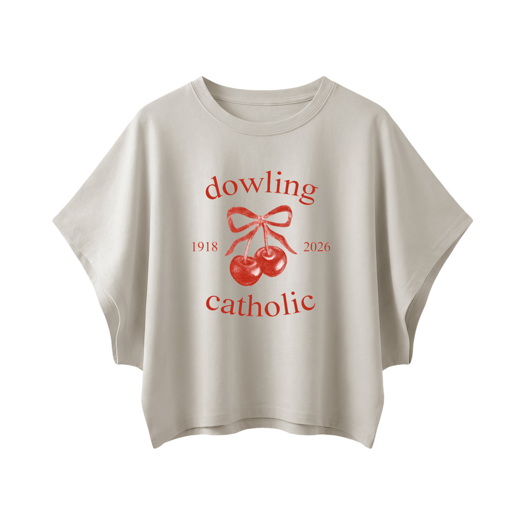Women's Cropped Dolman "Cherry" T-Shirt